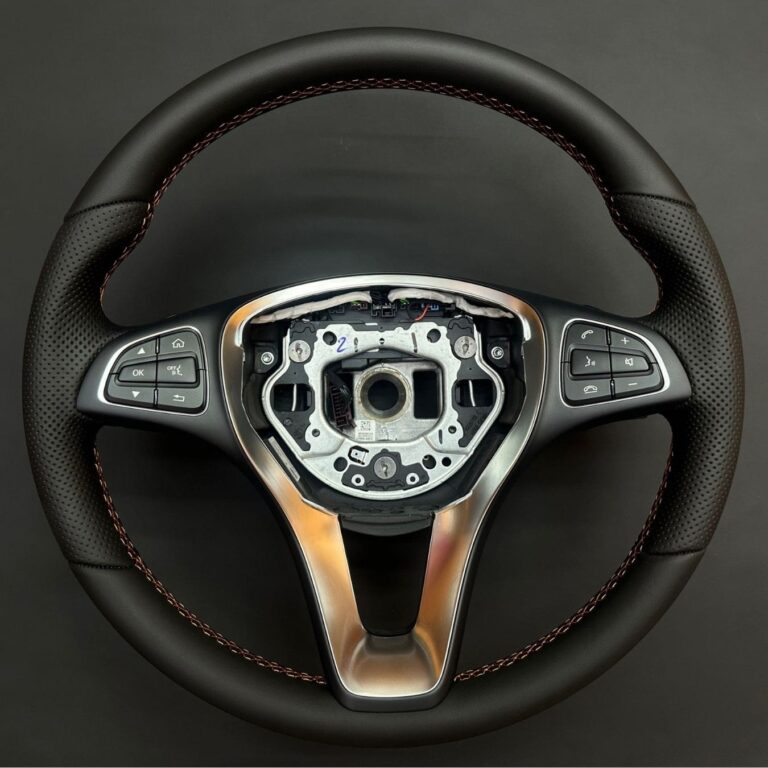 Mercedes-Benz V-класс, перетяжка руля в натуральную кожу