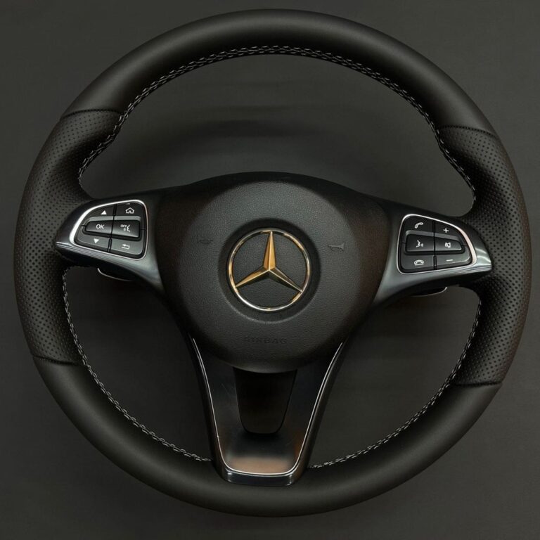 Mercedes-Benz V-класс, перетяжка руля в натуральную кожу