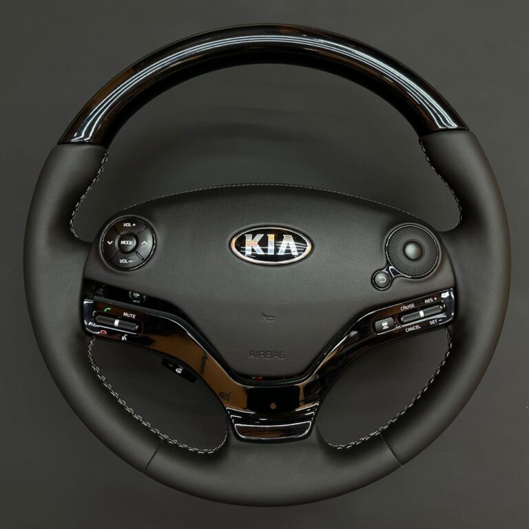 Перетяжка руля в натуральную кожу KIA QUORIS