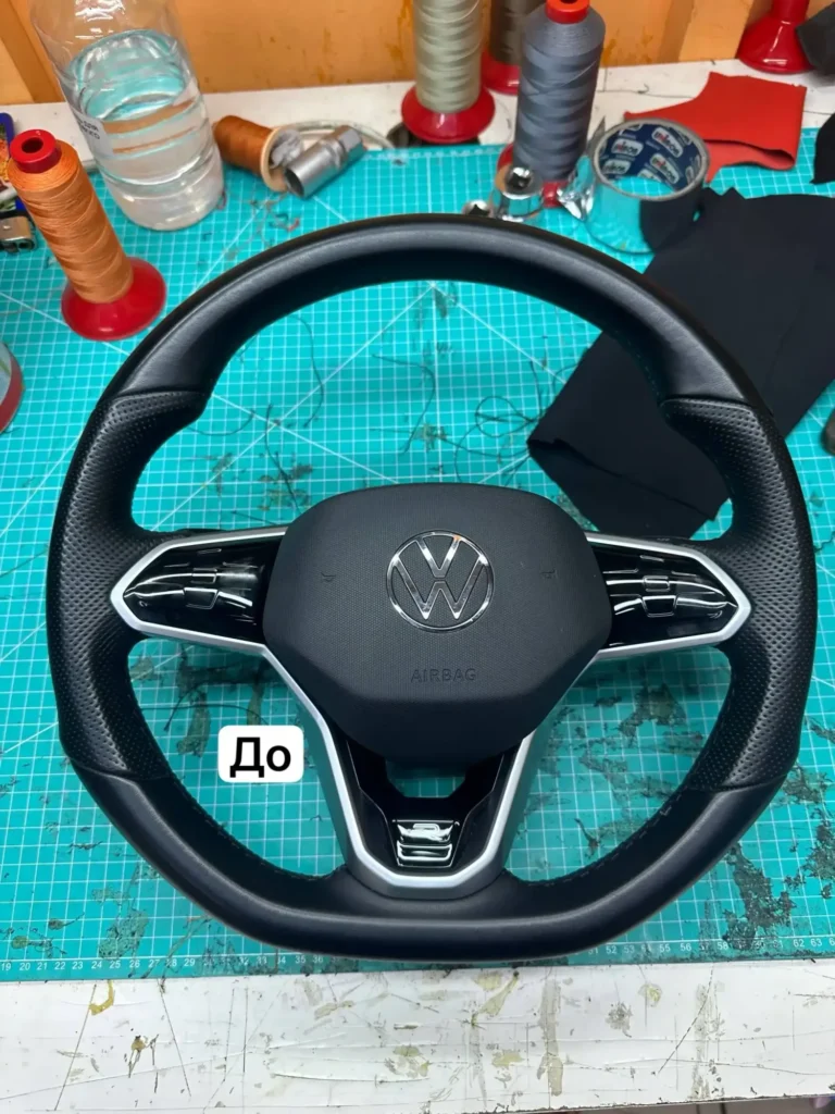Руль Volkswagen до перетяжки, снятый с автомобиля