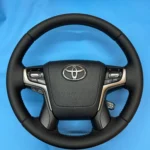 Руль Toyota после перетяжки натуральной кожей, общий вид
